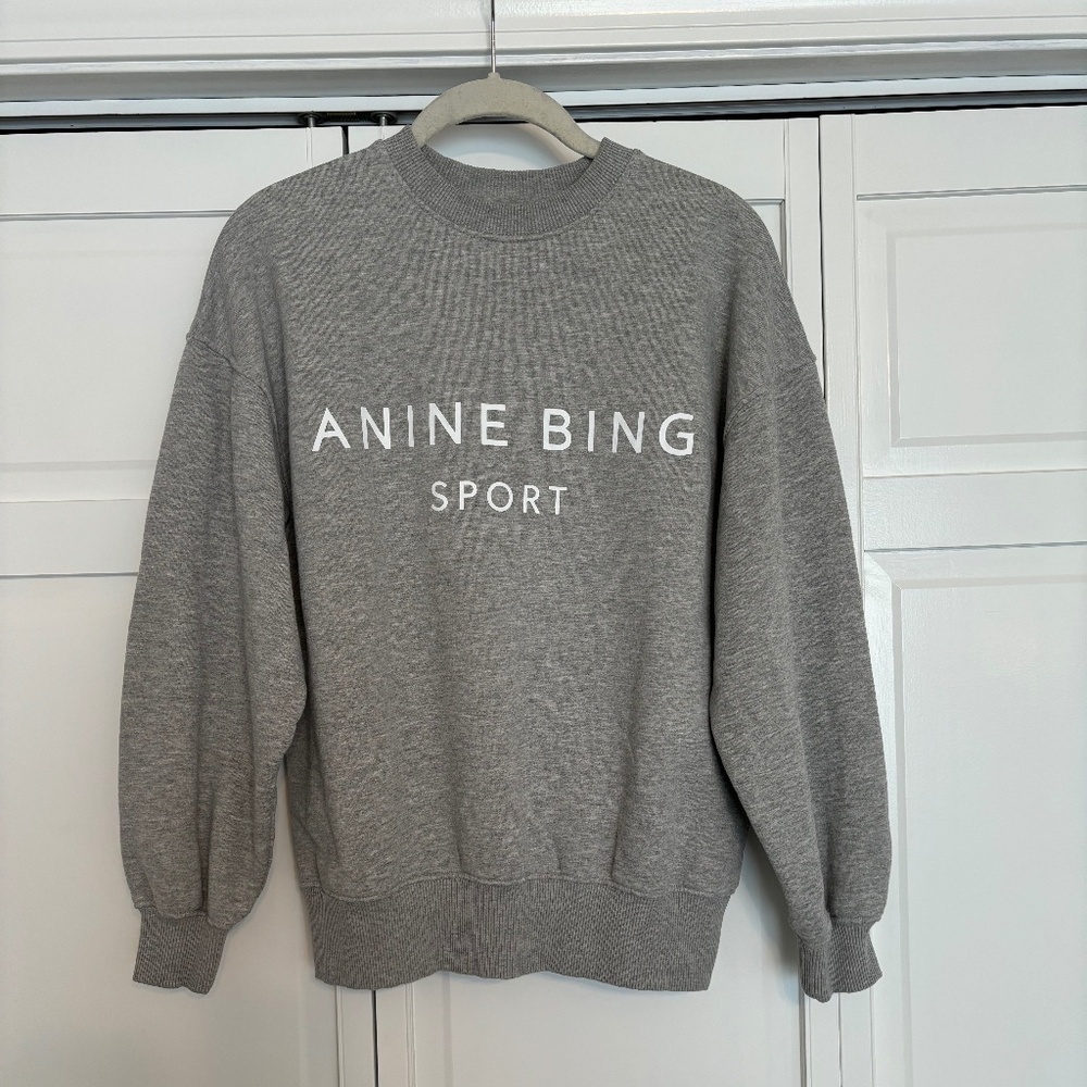 ANINE BING Women's Grey Sweatshirt and Jogger Set